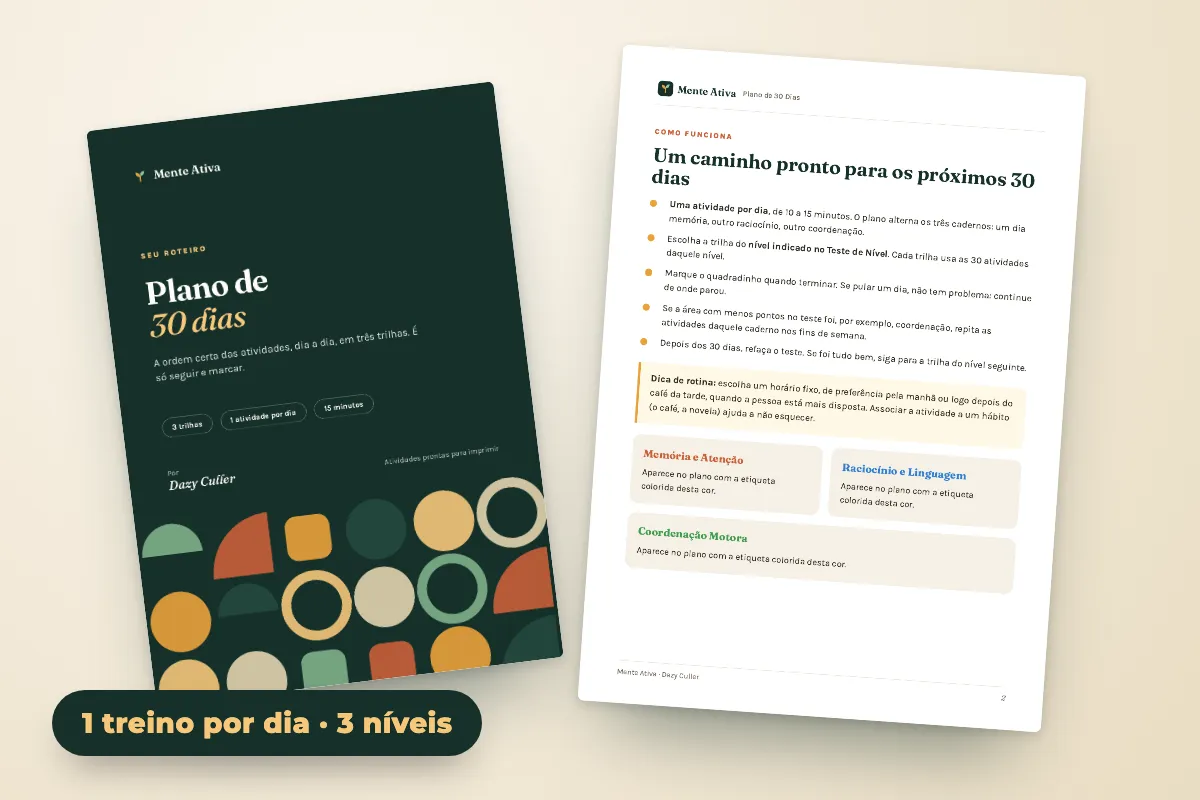 Capa e página do Plano de 30 Dias.